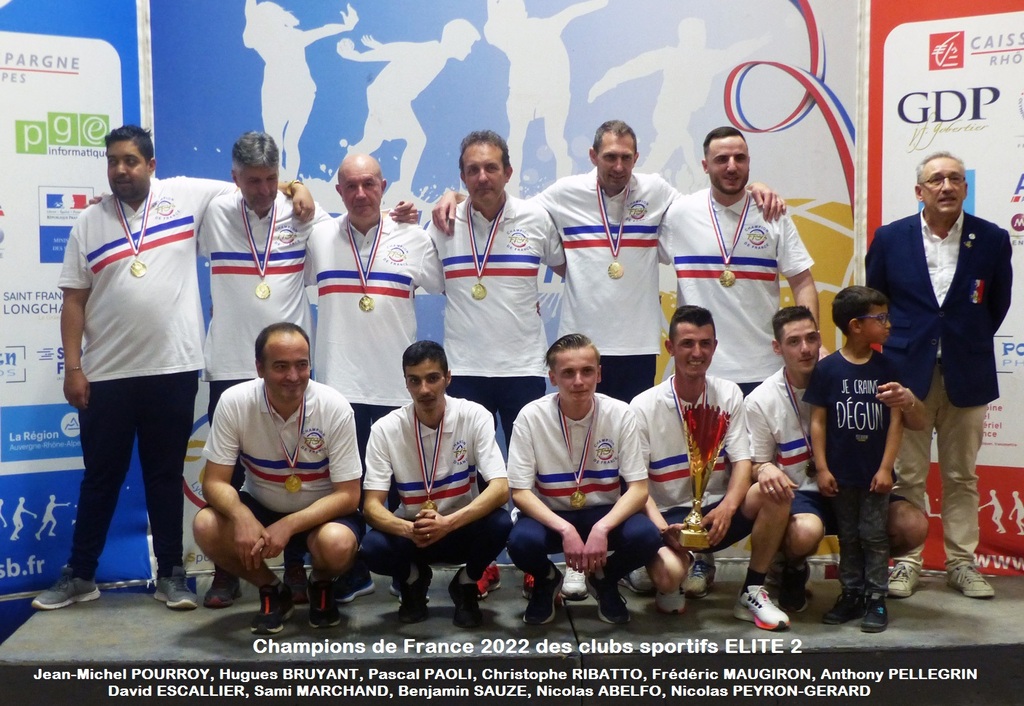 La BFG CHAMPIONNE DE FRANCE DES CLUBS SPORTIFS ELITE 2
