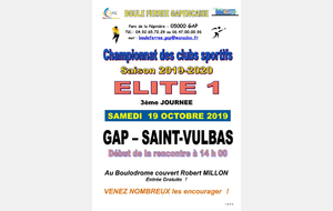 ELITE 1 - GAP / SAINT-VULBAS