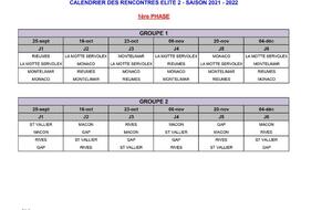 CALENDRIER ELITE 2 saison 2021-2022