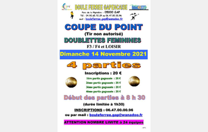 Coupe du point BFG en doublettes féminines