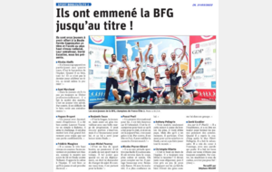 L'équipe de la BFG championne de France des clubs sportifs ELITE 2