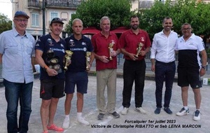 Victoire de l'équipe RIBATTO/LEIVA-MARCON à Forcalquier le 1/07/2023