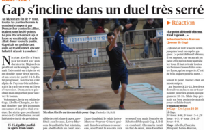 Courte défaite contre la CRO LYON 