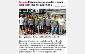 AS FEMININES 2023-2024 : GAP 2 - VEYNES