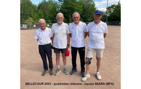 L'équipe SEARD de la BFG a disputé les 1/4 de finale du quadrette vétérans à BELLECOUR