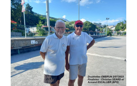 Équipe SEARD/ESCALLIER finaliste à EMBRUN le 2/072023