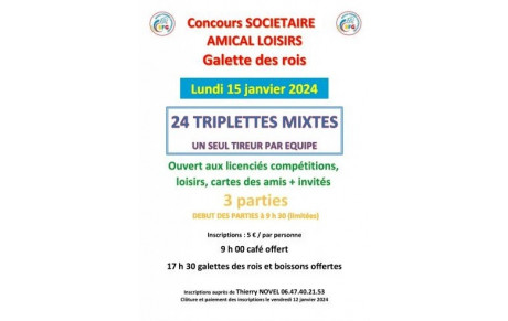 Concours sociétaire en triplettes mixtes