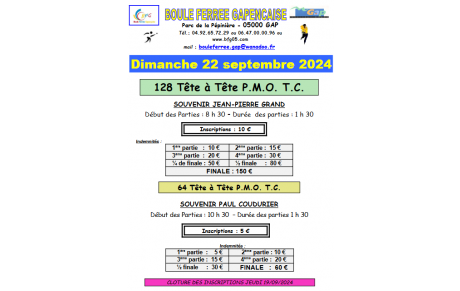 Tirage et déroulement 128 T à T