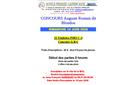 CONCOURS LE BLONDOU 32 TRIPLETTES PMO A-B-C